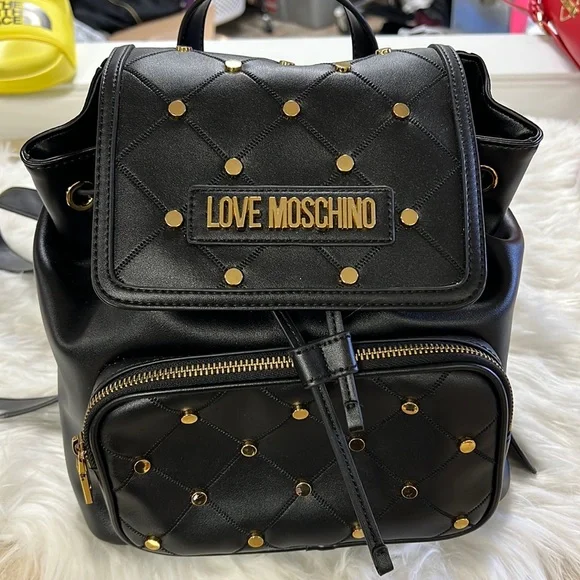 Love Moschino | Bags | Love Moschino Black Cinch Studded  display picture 1
